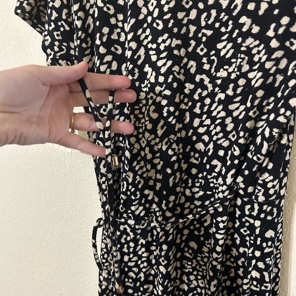 NWT Free People Marsaille Cut Out Mini Dress Black Combo Size Large Wrap Strings - Picture 8 of 11